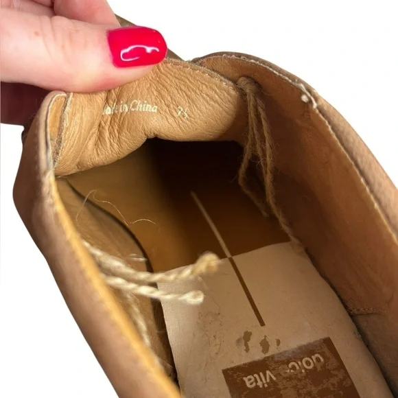 Dolce Vita Volterra Womens Leather Moc Toe Oxfords Tan Size 7.5 - Picture 9 of 10